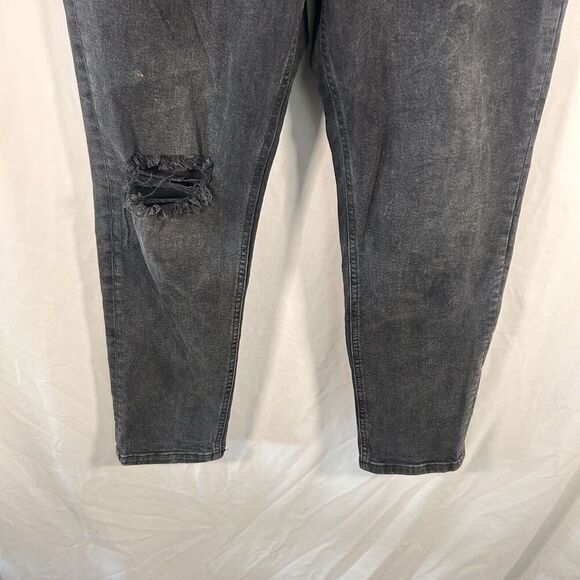 We the Free Jeans Womens 31 Grey Denim Button Fly High Rise Pockets Cotton Blend - Picture 3 of 13